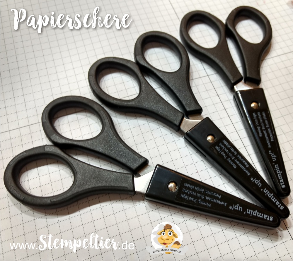 stampin up papierschere scissors basteln stempeltier grundausstattung