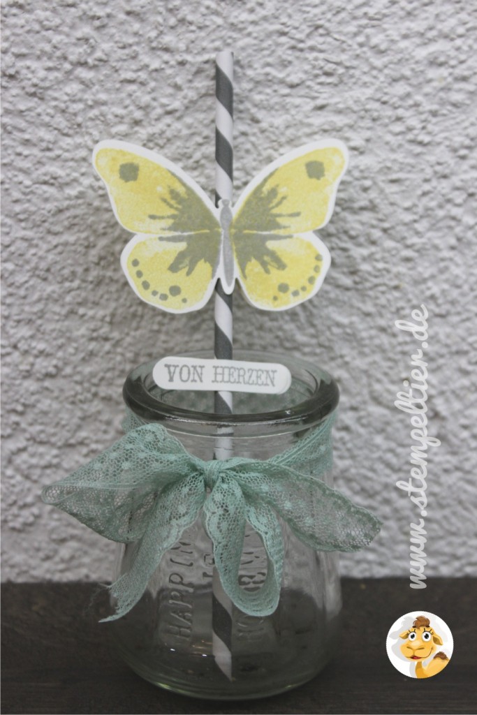 stampinup_stempeltier_butterfly_schmetterling_watercolor_wings_grey_schiefergrau_party_deko_strohhalmglas