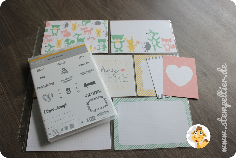 stampinup stempeltier project life baby fotoalben gestalten