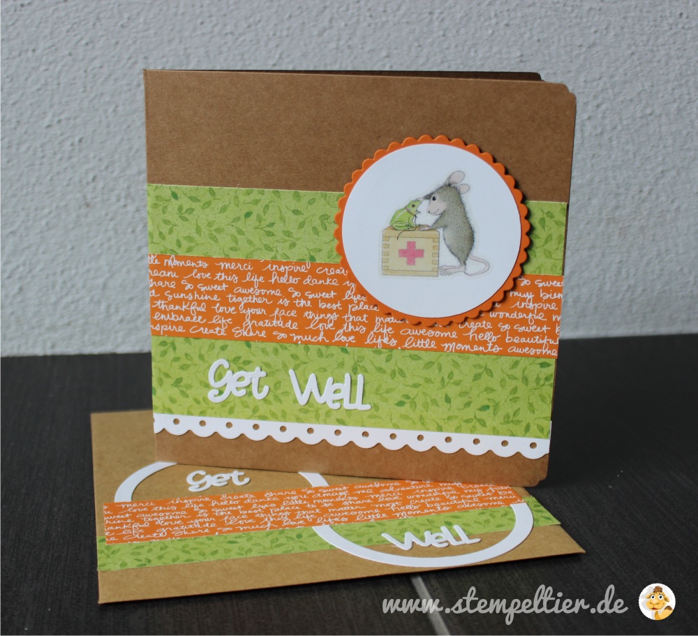 stampin up genesung gute besserung get well DP Neutralfarben kürbisgelb kraft house mouse karte 02