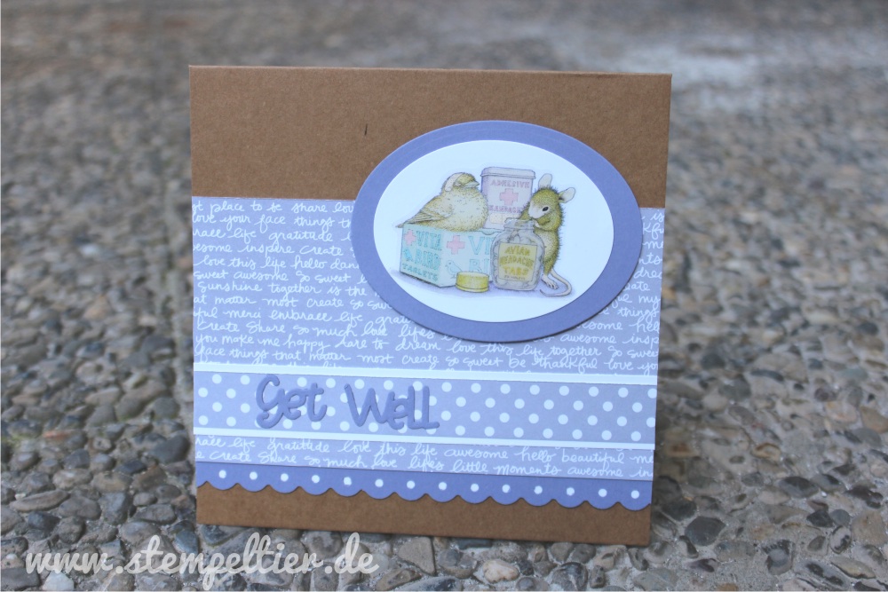 stampin up genesung gute besserung get well DP Neutralfarben schiefergrau blauregen kraft house mouse karte