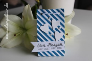 stampin up von herzen danke geschenktuete gift bag punch board pafifikblau weiss perlen stempeltier 2