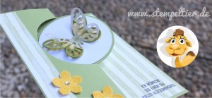 stampin up stempeltier circle flip card butterfly watercolor wings schmetterling farngrün geburtstag bb