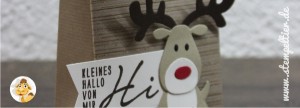 rentier reindeer stampin up stempeltier leise rieselt savanne weihnachtsgrüße winter marianne weihnachten christmas bag tüte punchboard