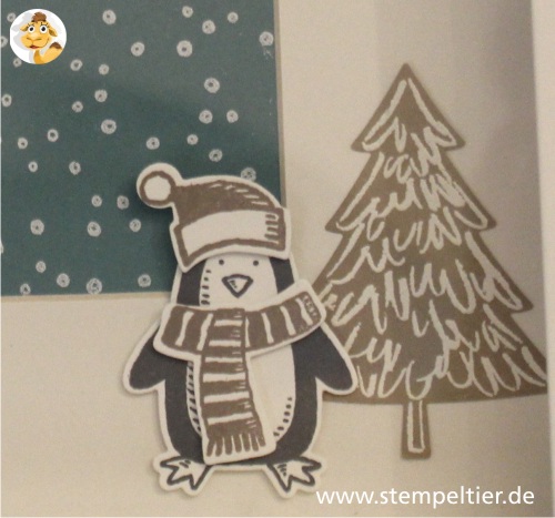 stampin up stempeltier ribba rahmen Bilderrahmen home deco es schneit pinguin snowfriends penguin tannenbaum flockenzauber flurry of wishes framelits