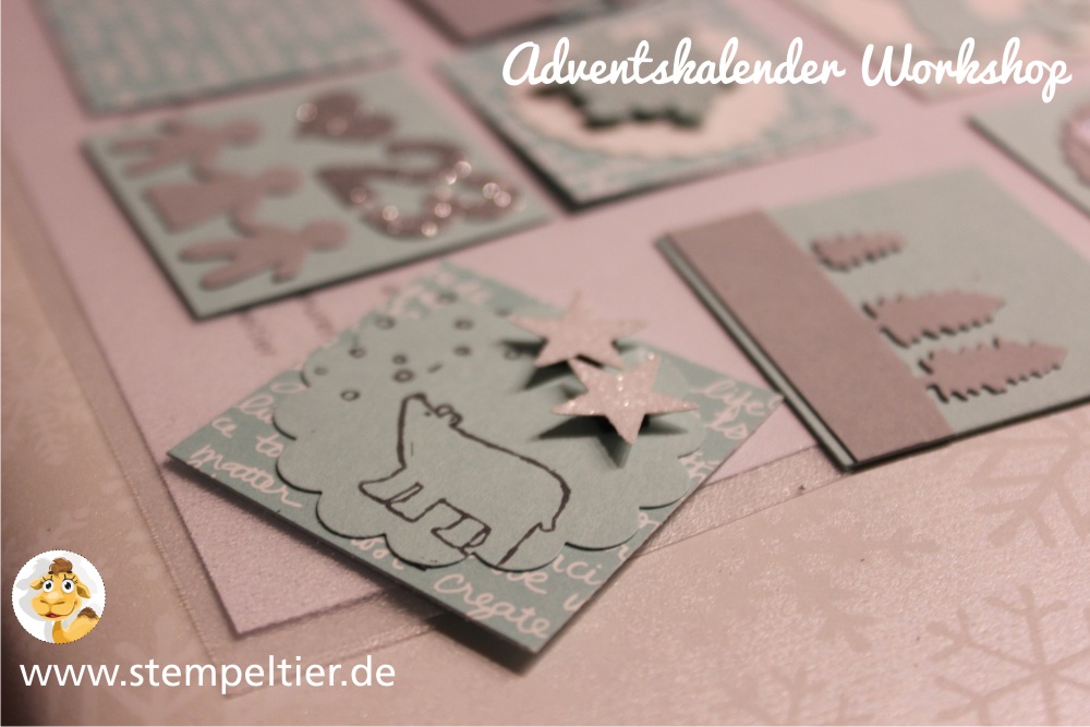 stempeltier adventskalenderworkshop stampin up weiße weihnacht eisbär polar bear