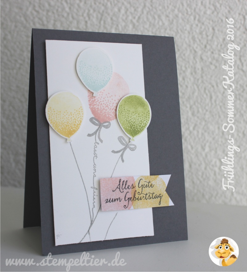 Stampin up saisonkatalog sommer frühling 2016 vorschau sneak peek preview partyballons luftballon party