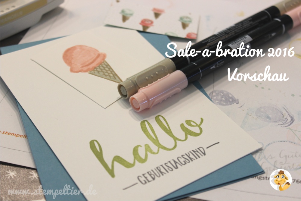 sale a bration stampin up stempeltier hello gratis geburtstag eis icecream