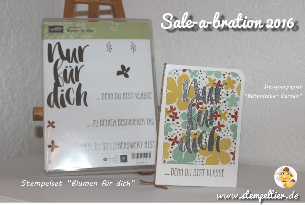 stampin up SAB sale a bration 2016 frühjar sommerkatalog stempeltier gratis blumen für dich Botanicals for you botanical garden botanischer Garten