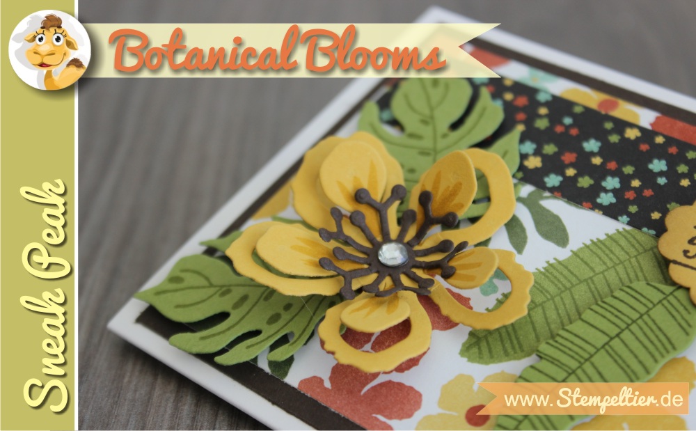 stampin up stempeltier botanical blooms botanischer Garten Pflanzen Potpourri sneak peak vorschau onstage framelits