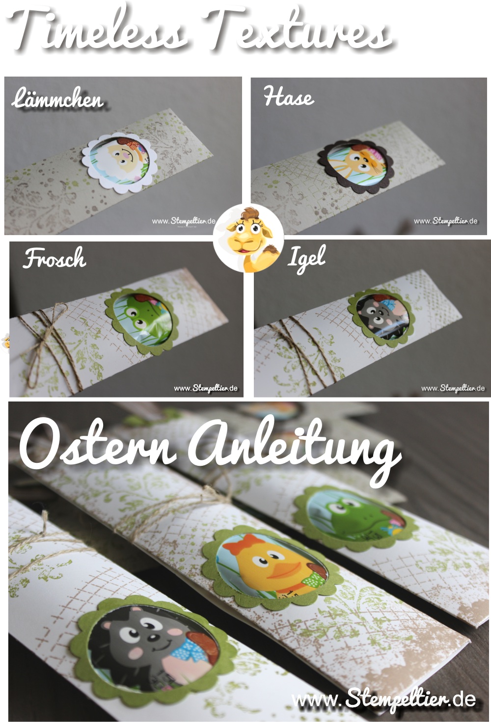 ostern 2016 anleitung stampin up easter tutorial schoko lolli lolly verpackung chocolate wrapper stempeltier