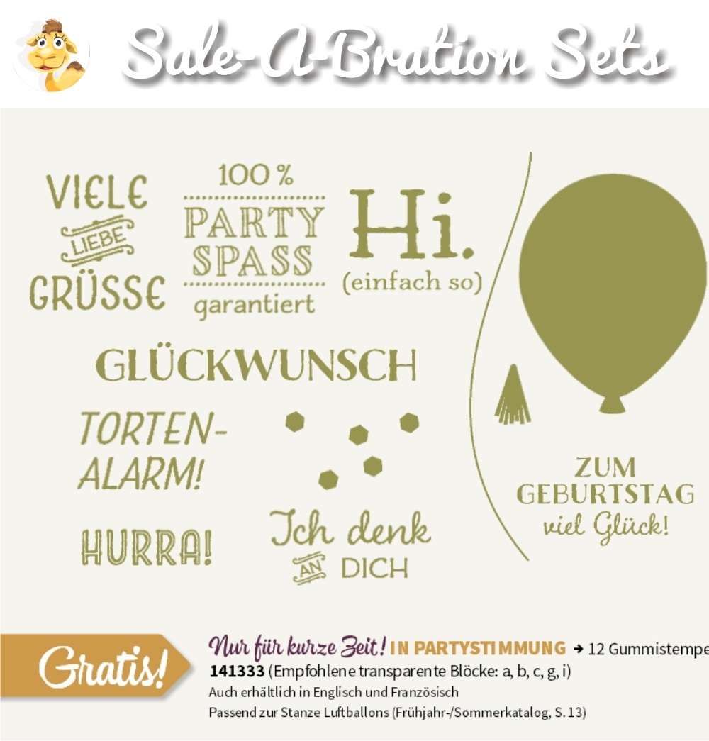 stampin up SAB sale a bration 2016 neu partystimmung stempeltier frühjahr sommer luftballons