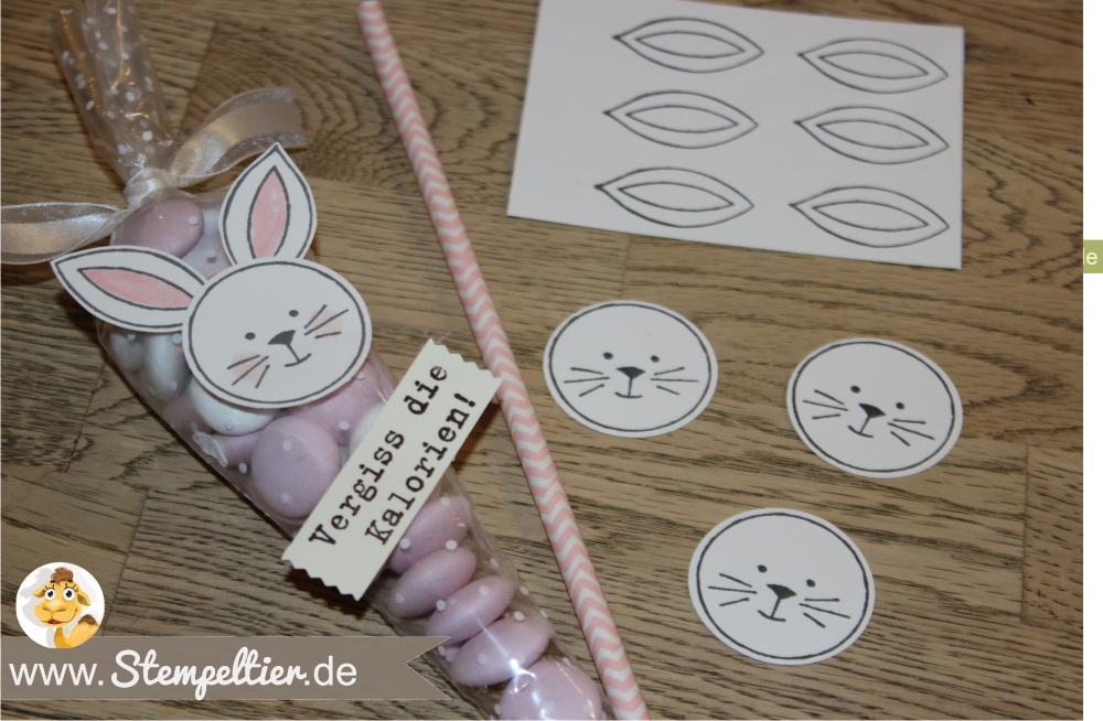 stampin up friends and flowers hase ostern easter bunny tüte Polka Dot Cone Cellophane Bags verpacken