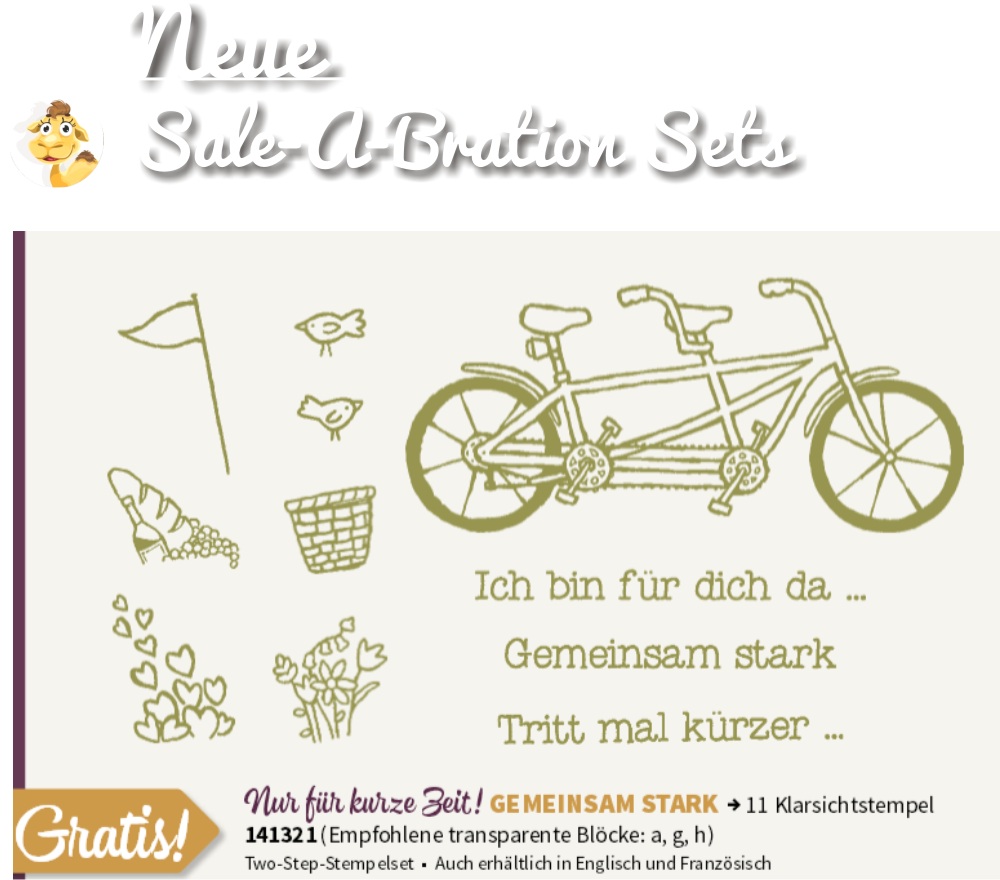 stampin up gemeinsam stark pedal pusher SAB sale a bration 2016 neu stempeltier frühjahr sommer