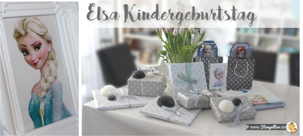 elsa frozen eiskönigin kindergeburtstag Bilderrahmen deko stampin up einladung invitation stempeltier party