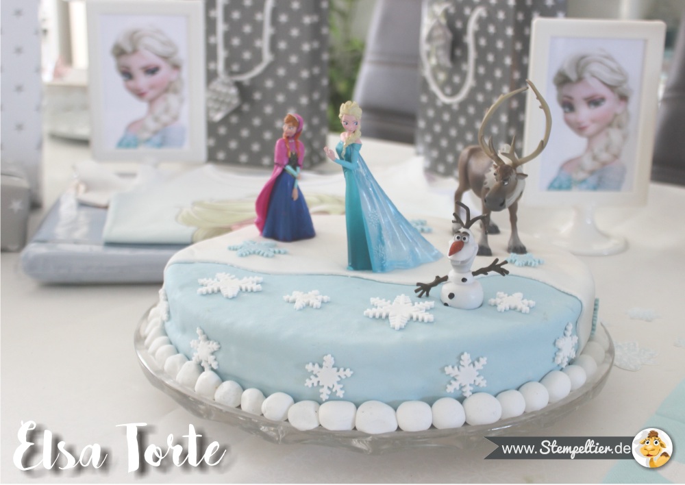 elsa torte Kindergeburtstag kuchen frozen eiskönigin olaf snowman