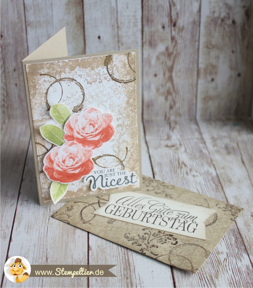 picture perfect timeless textures Rosen roses stempeltier grußkarte geburtstag you are just the nicest 2 step stamping technique 2