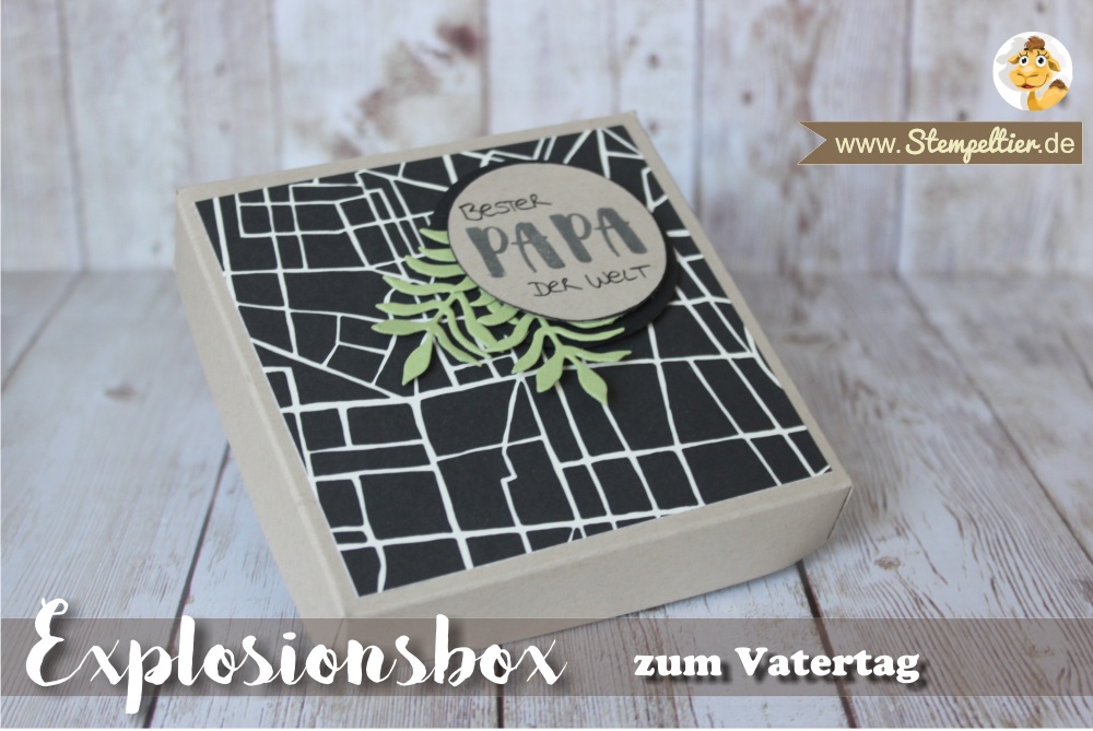 explosionsbox vatertag fathers day stampin up stempeltier männlich verpackung