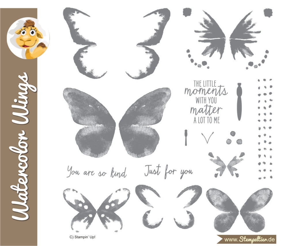 watercolor wings stampin up bold butterfly thinlits stempeltier