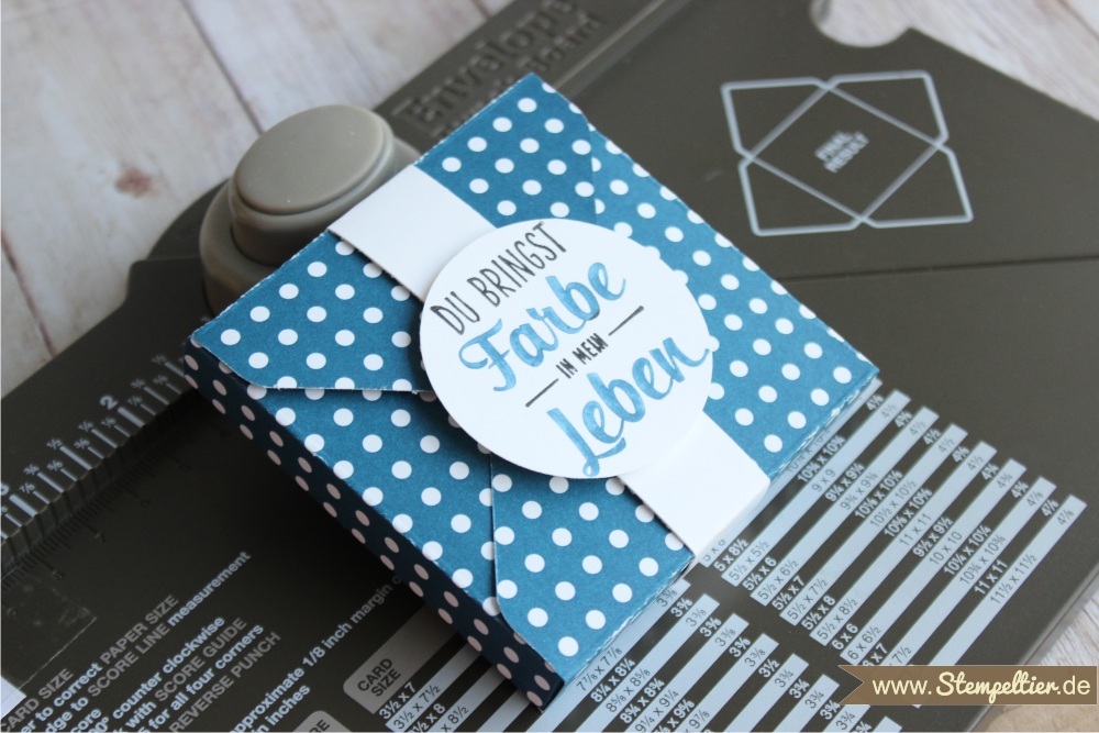 Stampin Up Alles Palette painters bringst farbe in mein leben Schüttelkarte Shakercard Pinselstrich Jeansblau Stempeltier Verpackung Yogurette