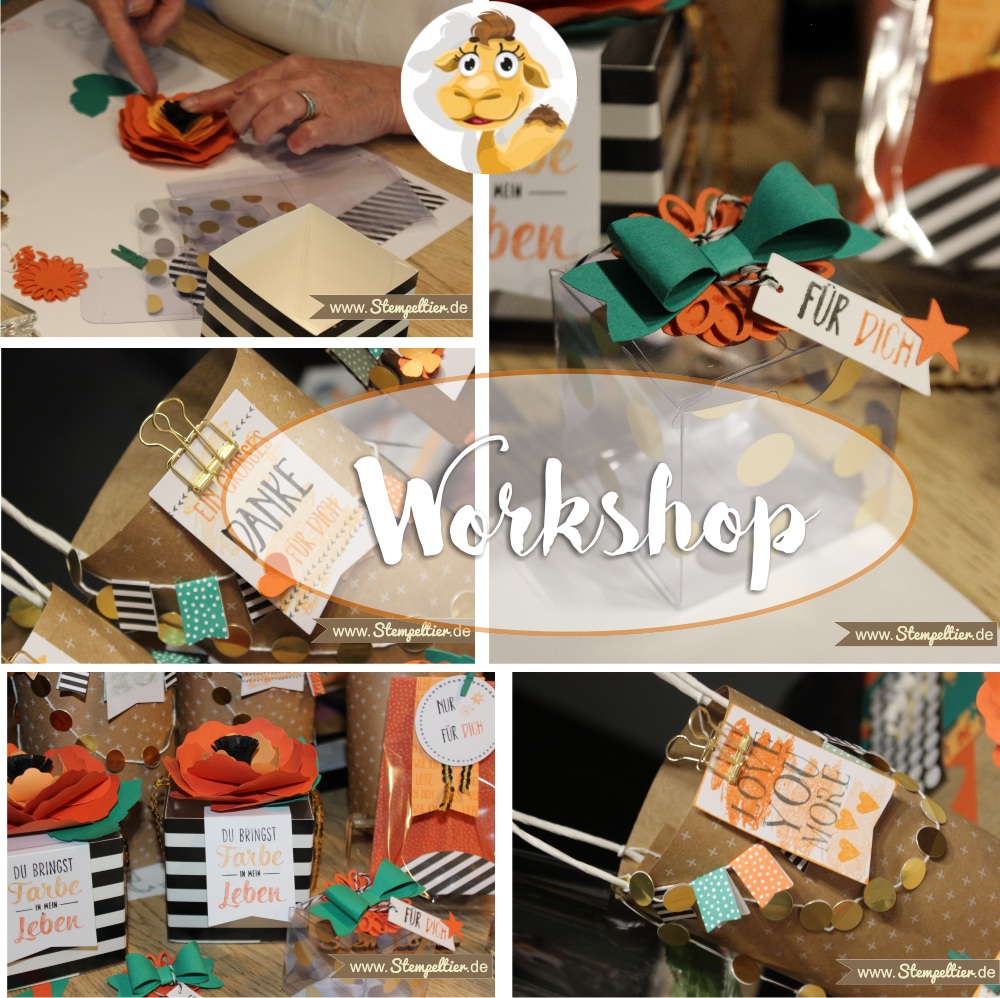 stampin up workshop projekt set Perfekt Verpackt beim Stempeltier Kaufbeuren impressionen 2