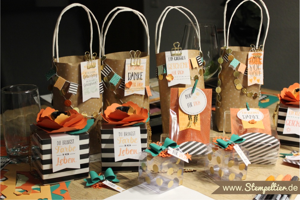 stampin up workshop projekt set Perfekt Verpackt beim Stempeltier Perfectly Wrapped bags