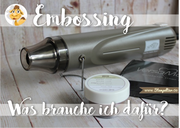 embossing mit Stampin Up Erhitzungsgerät und Versamark Stempeltier heißprägen how to tutorial anleitung