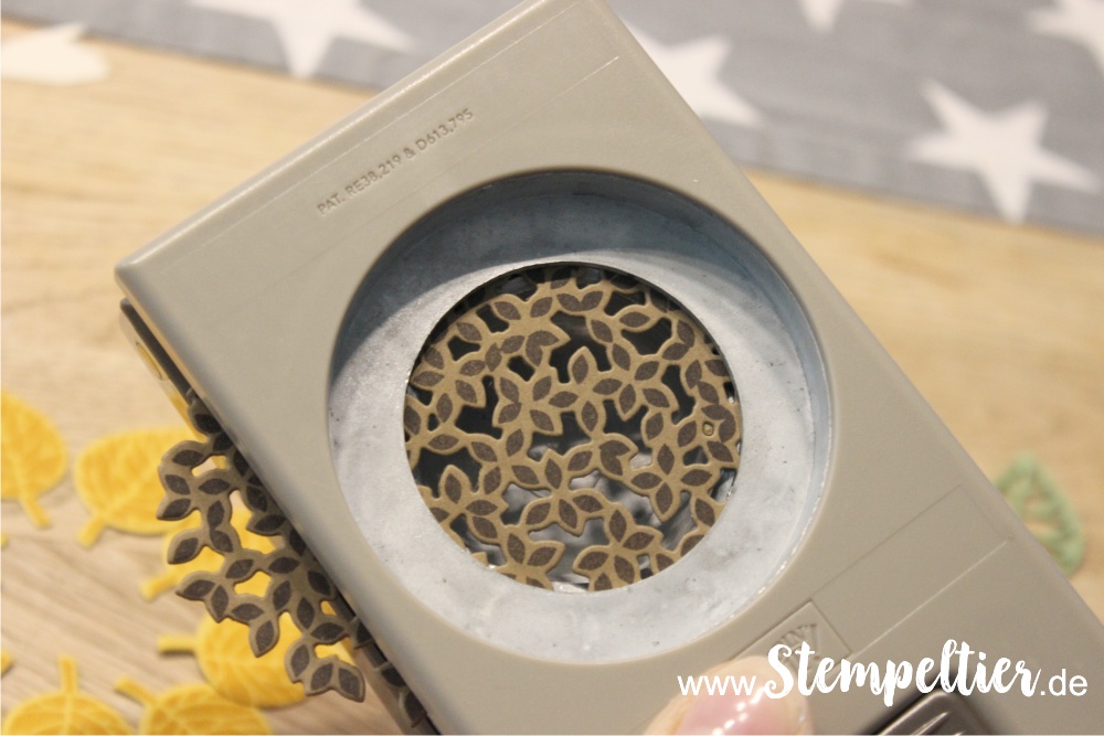 Anleitung Tutorial stampin Up thoughtful branches vintage leaves stempeltier sonnenblume wald der worte sunflower 2