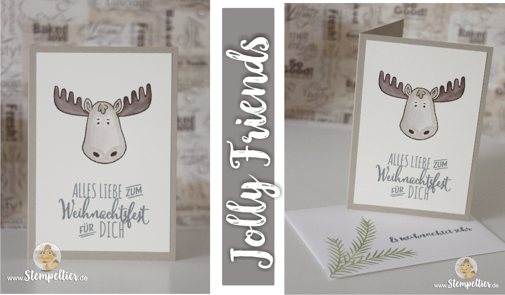 jolly friends by stampin up winter 2016 sneak peek vorschau Elch moose Stempeltier