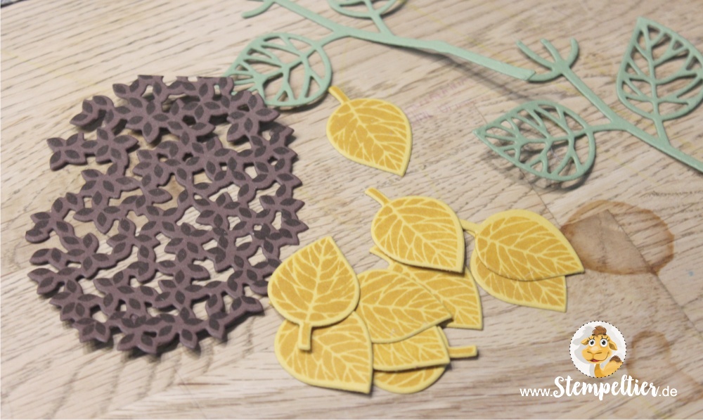 stampin Up thoughtful branches vintage leaves stempeltier sonnenblume wald der worte sunflowers