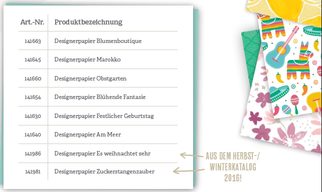 designerpapier aktion sparen stampin up gratis