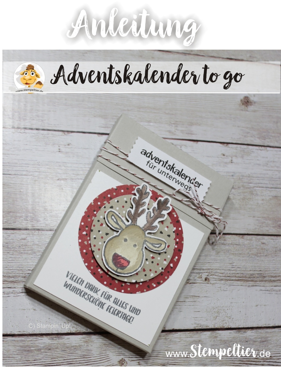 adventskalender to go stampin up weihnachten verpacken blog stempeltier anleitung maße