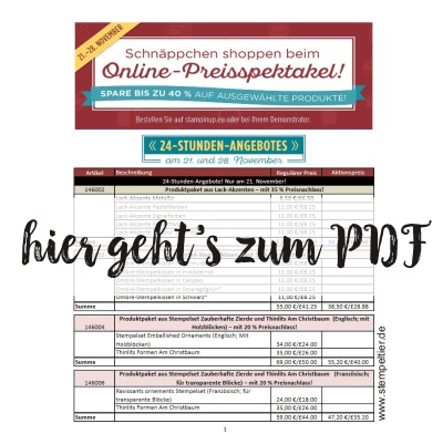 online preisspektakel stampin up schnäppchen reduziert bestellen blog stempeltier PDF