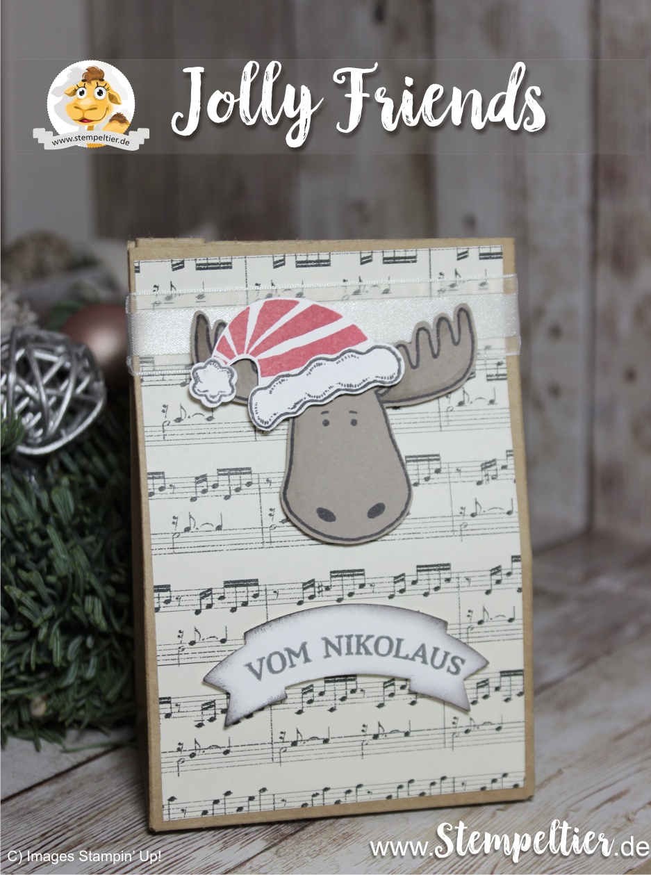 stampin up blog jolly friends santa reindeer elf christmas weihnachten stempeln stempeltier bannerduo stanze