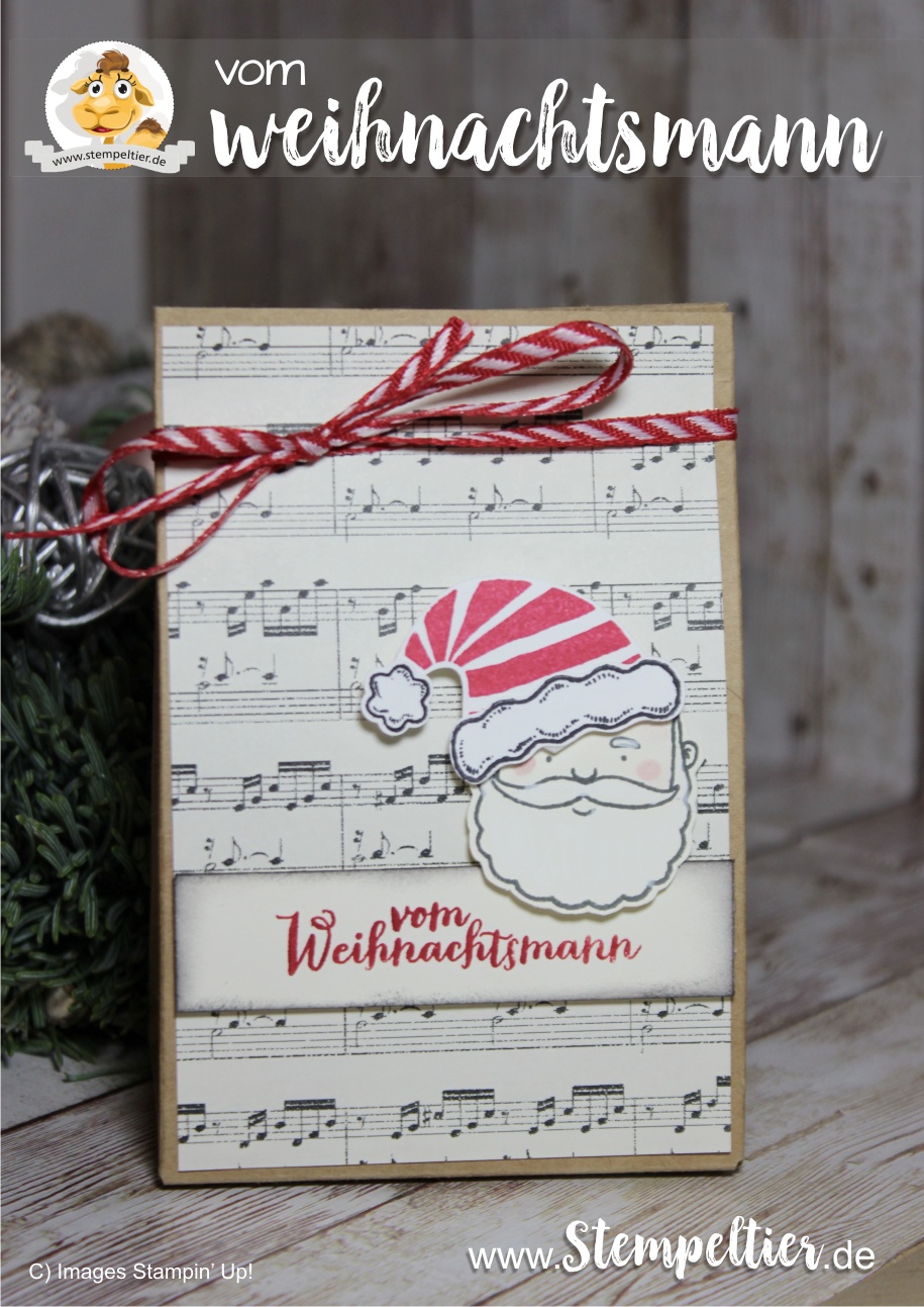 stampin up blog jolly friends santa reindeer elf christmas weihnachten stempeln stempeltier gift bag punchboard