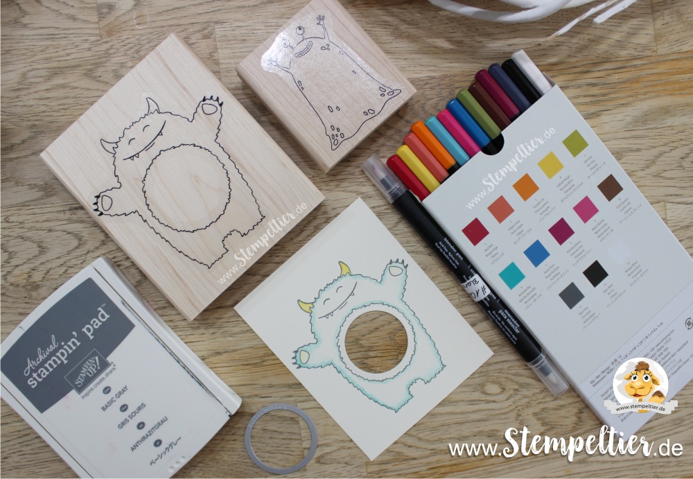 stampin up 2017 monster yummyinmytummy schüttelkarte bighshot stempeltier alien frühjahr sommerkatalog