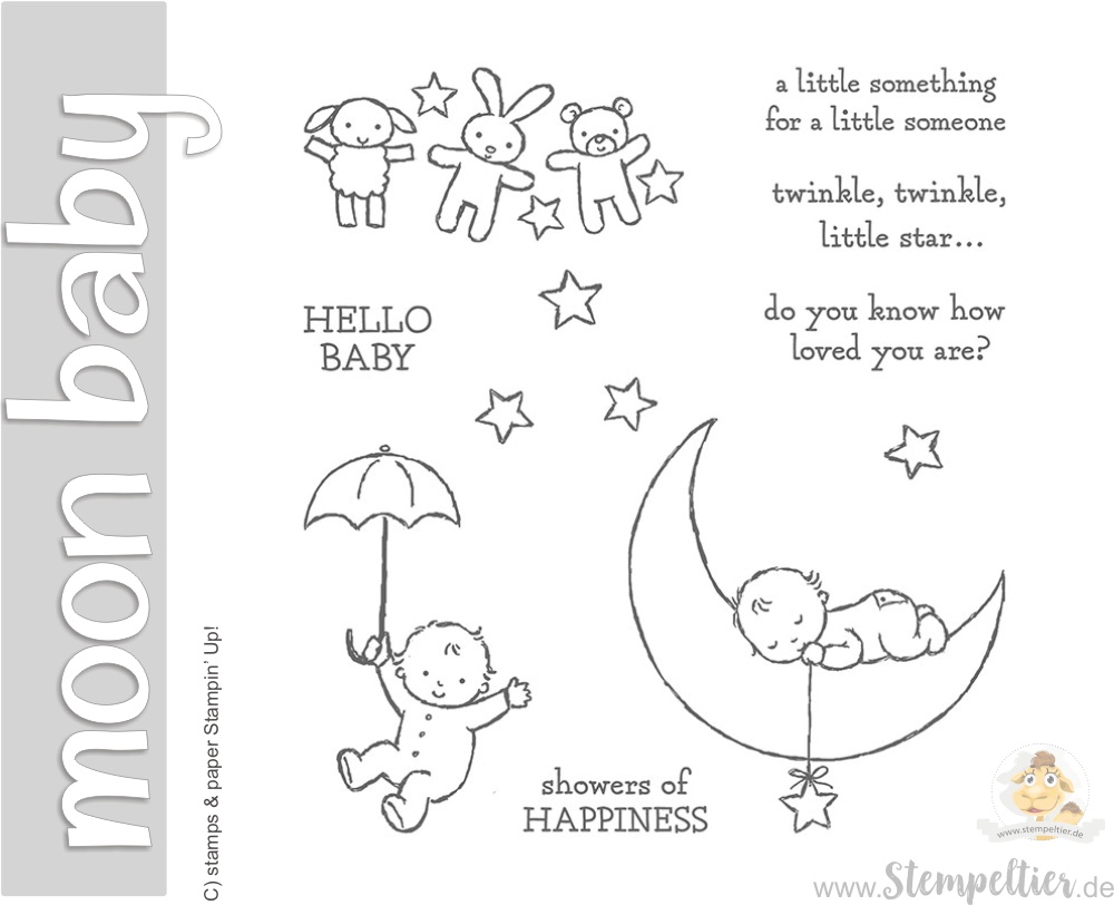 stampin up moon baby occasions2017 geburt mond baby