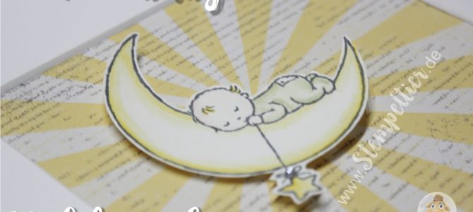 Moon Baby im Bilderrahmen – Home Deco zur Geburt mit Stampin‘ Up!