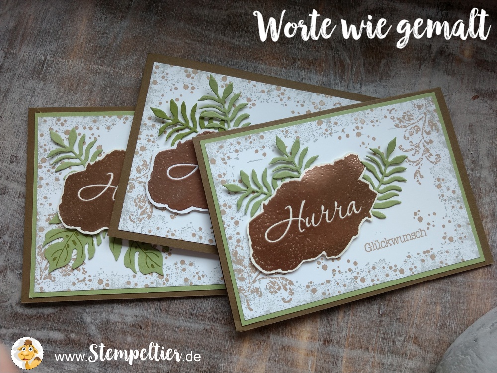 stampin up blog sab Saleabration 2017 worte wie gemalt hurra team stempeltier congratulations diy reverse words