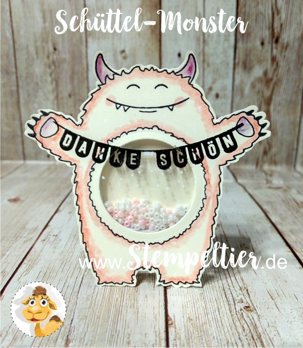 stampin up schüttel monster yummy tummy bannerduo danke