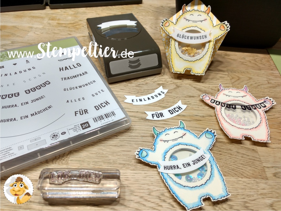 stampin up schüttel monster yummy tummy bannerduo