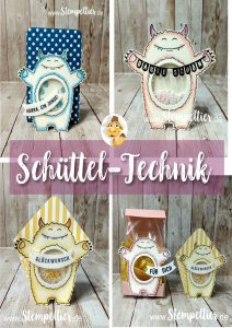 stampin up schüttelmonster monster yummy tummy bannerduo shakercard stempeltier