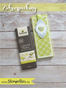 stampin up blog anleitung schoko ziehverpackung schokolift alnatura tafel schokolade limette dsp stempeltier