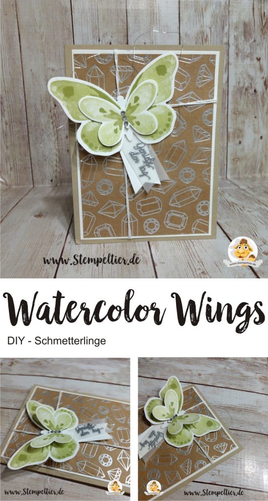 stampin up watercolor wings schmetterlinge stempeltier butterfly framelelits diy karte