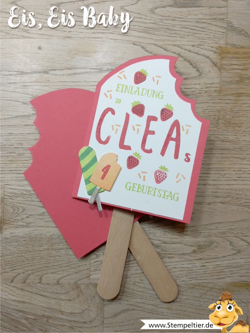 einladung zum kindergeburtstag stampin up 4 eis eis baby icecream stempeltier birthday invitation frozen treats