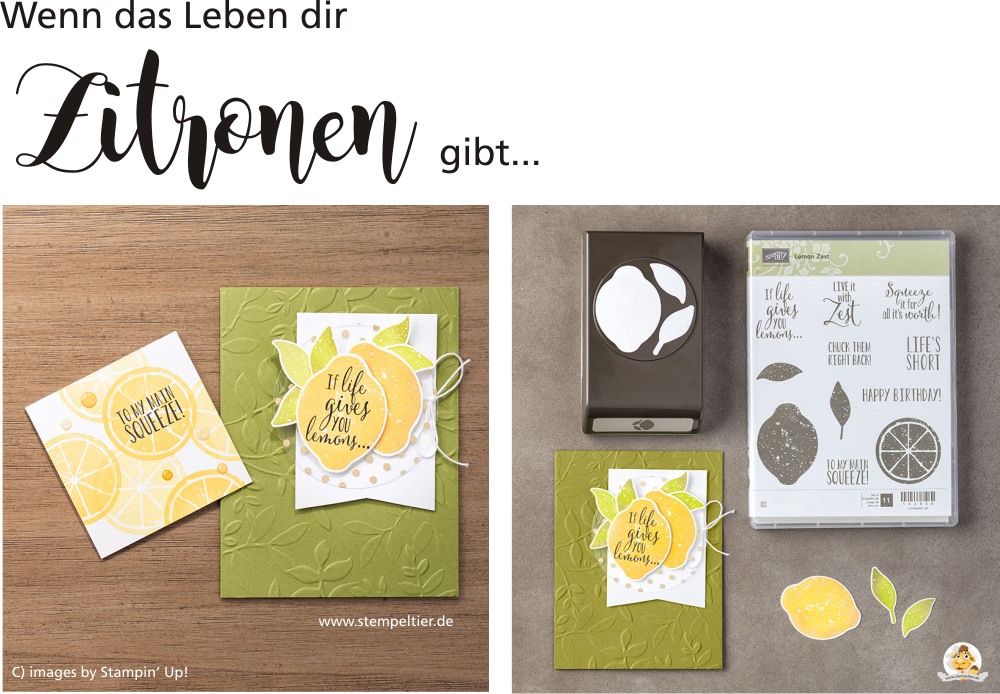 sparset produktpaket lemon zest zitrone stampin up lime punch handstanze stempeltier