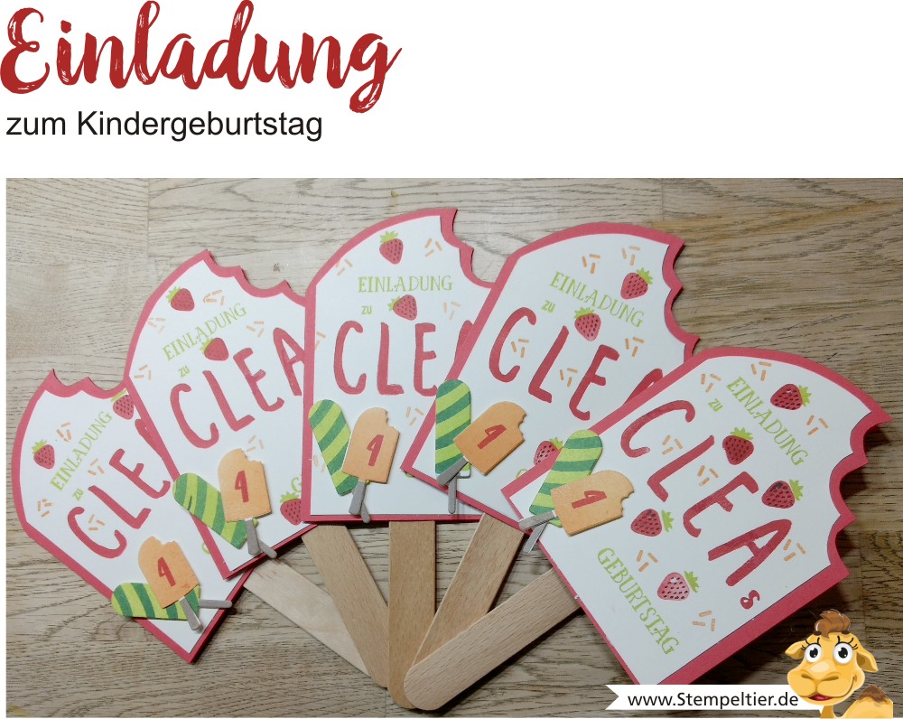 stampin up blog einladung kindergeburtstag 4 eis eis baby icecream stempeltier birthday invitation frozen treats