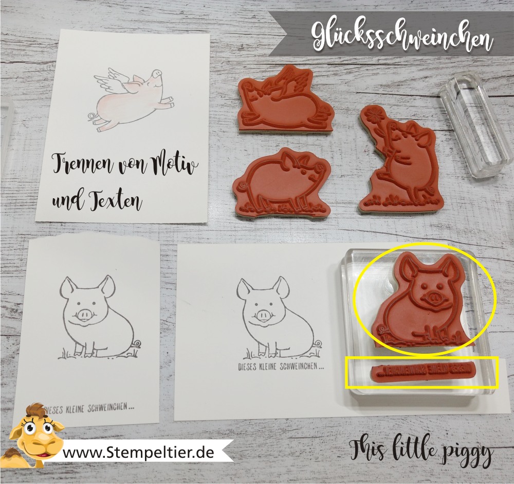 stampin up blog glücksschweinchen this little piggy stempel zerschneiden trennen anleitung tutorial stempeltier video 1