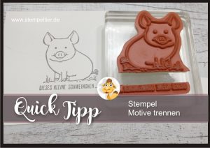 stampin up blog glücksschweinchen this little piggy stempel zerschneiden trennen anleitung tutorial stempeltier video