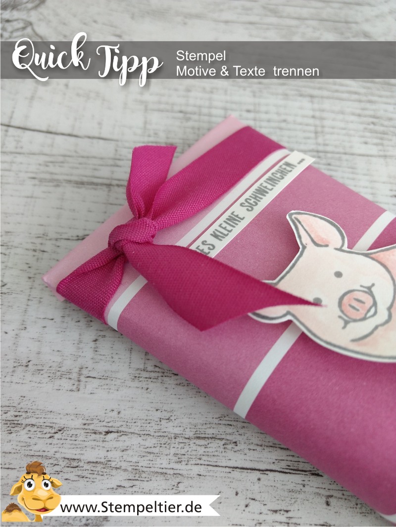 stampin up blog glücksschweinchen this little piggy stempel zerschneiden trennen anleitung tutorial stempeltier video pig